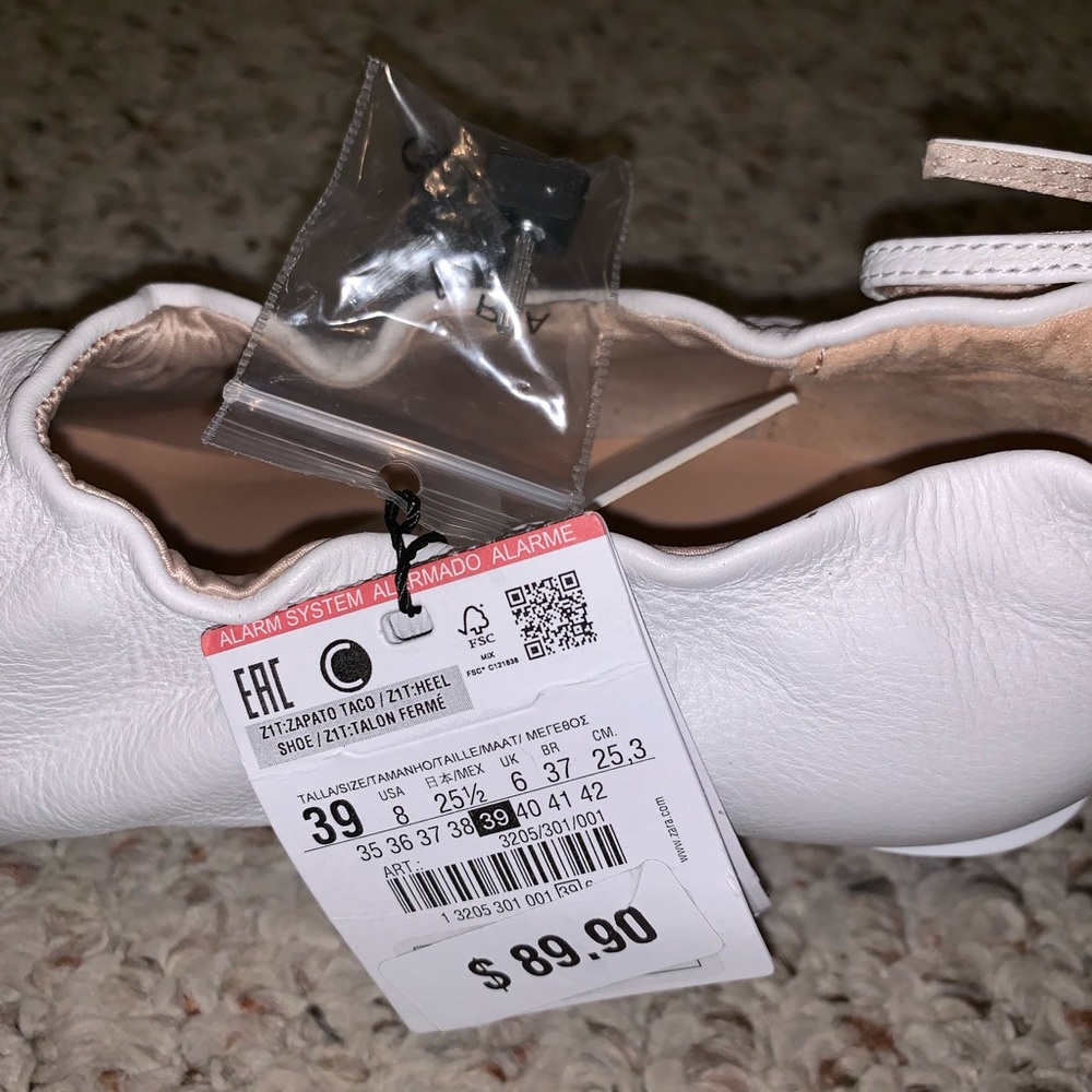 NWT Zara Gathered Leather Salon Shoes (Women’s 8) - Picture 4 of 8